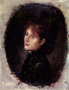 Nicolae Grigorescu Portrat der Frau Alexianu oil on canvas